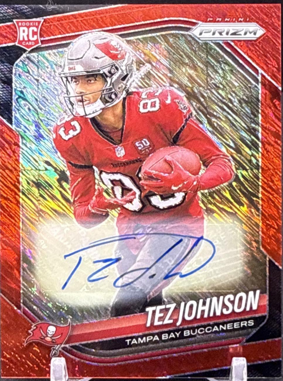 Tez Johnson [Autograph Red Shimmer] #381