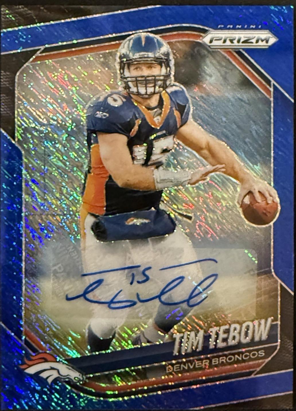 Tim Tebow [Blue Shimmer Autograph] #300