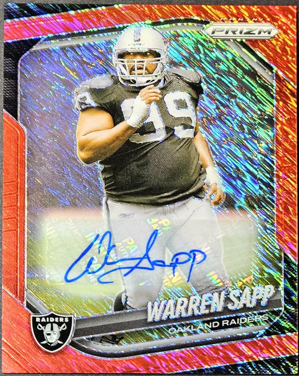 Warren Sapp [Red Shimmer Autograph] #212