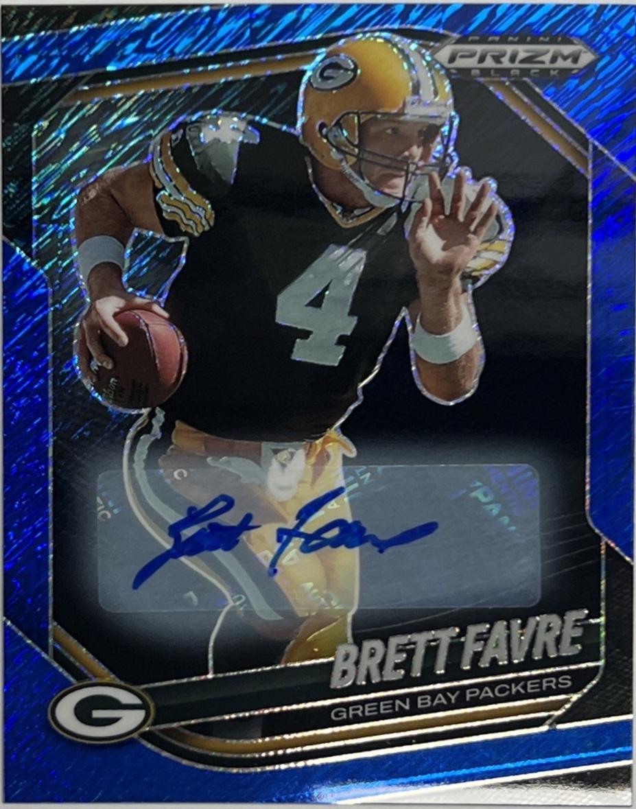 Brett Favre [Autograph Blue Shimmer] #58