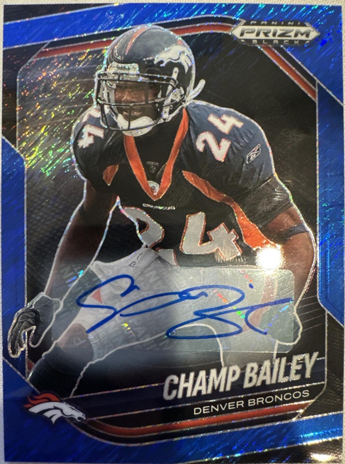 Champ Bailey [Autograph Blue Shimmer] #48