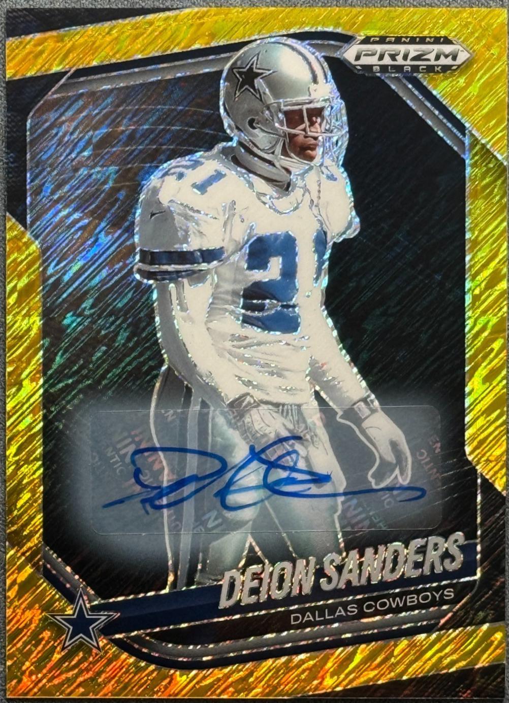 Deion Sanders [Autograph Gold Shimmer] #37