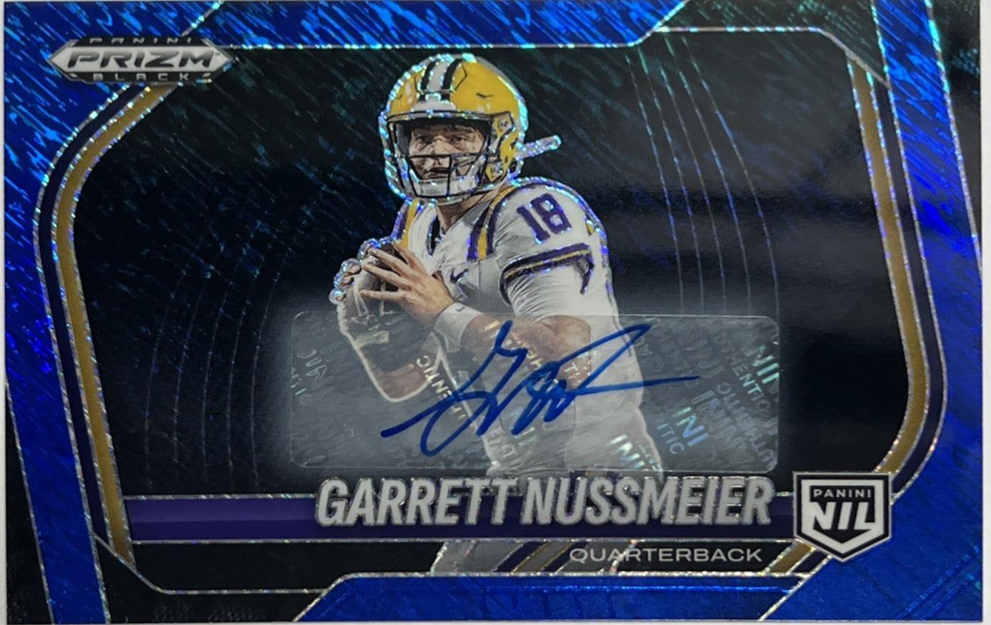 Garrett Nussmeier [Autograph Blue Shimmer] #187