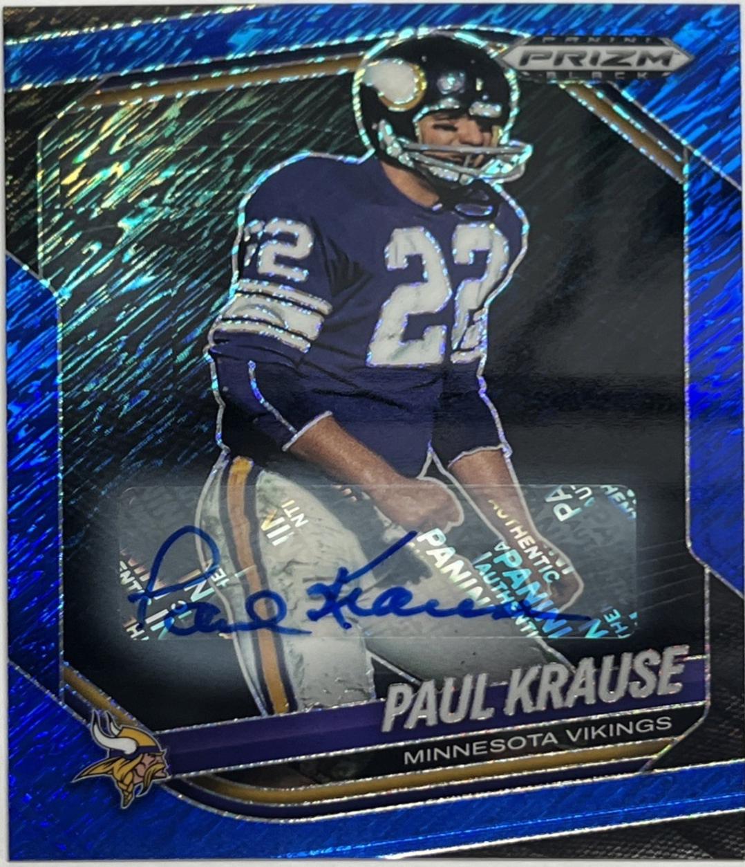 Paul Krause [Autograph Blue Shimmer] #88