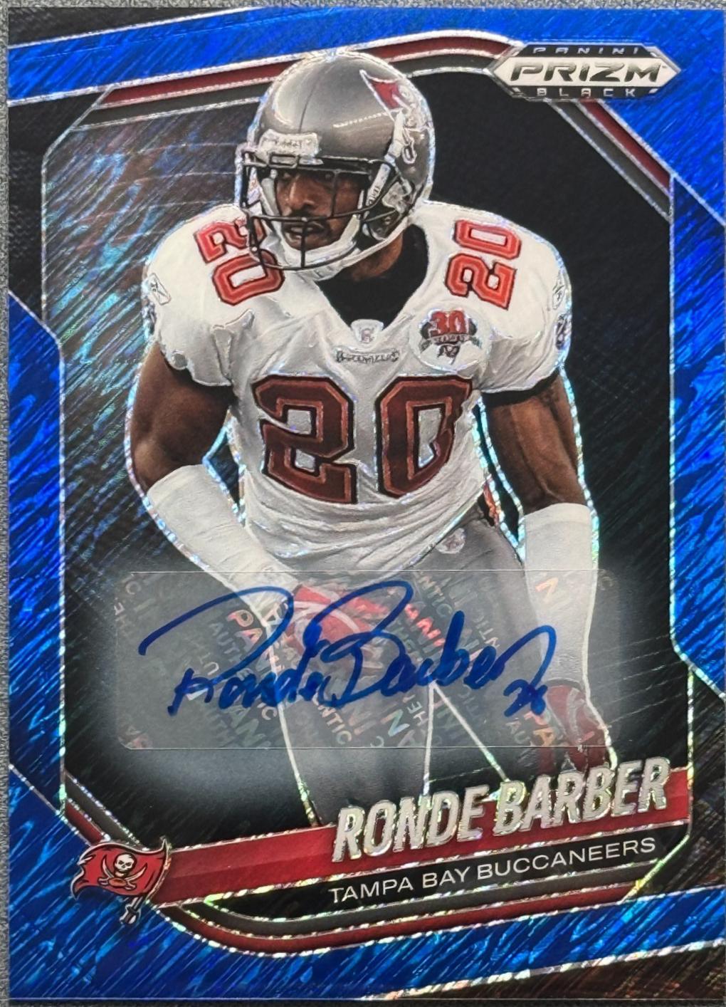 Ronde Barber [Autograph Blue Shimmer] #143