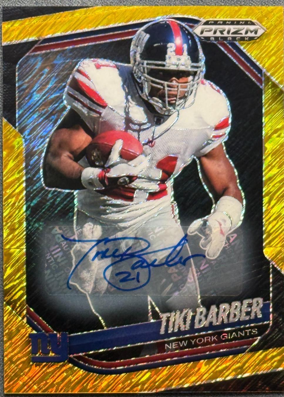 Tiki Barber [Autograph Gold Shimmer] #104
