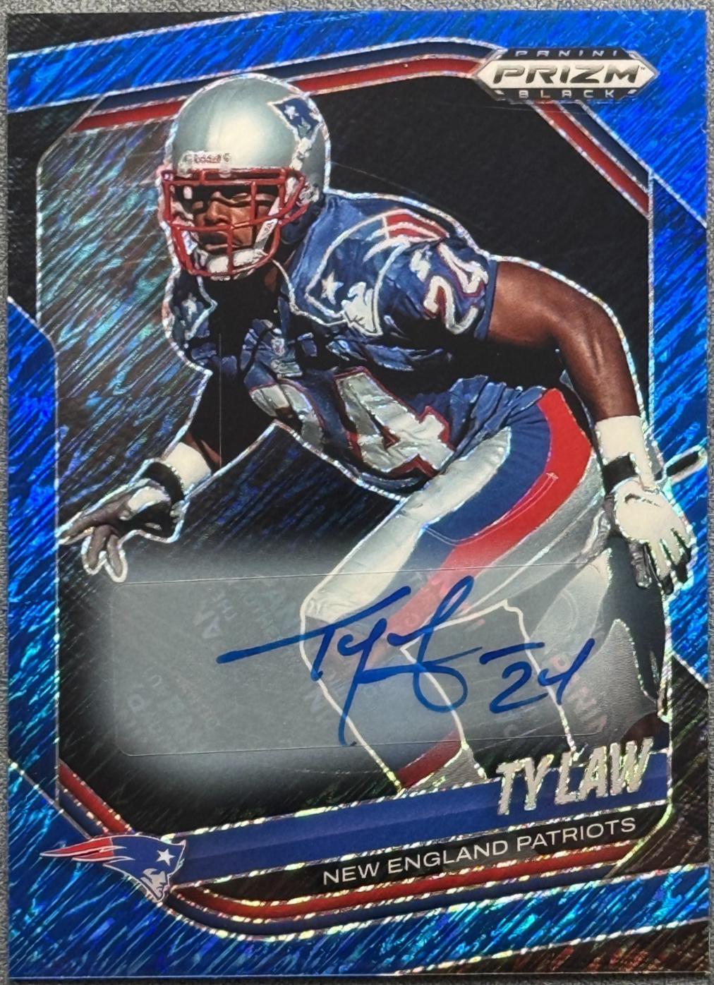 Ty Law [Autograph Blue Shimmer] #93