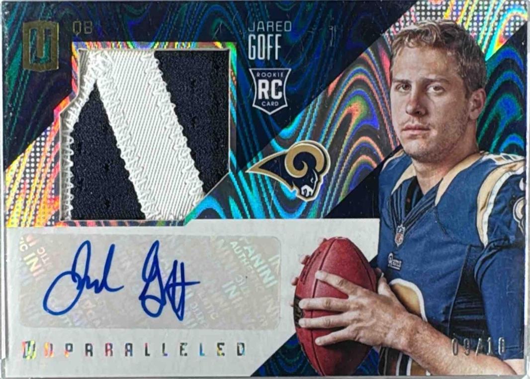 Jared Goff [Autograph Jersey Prime Blue] #201