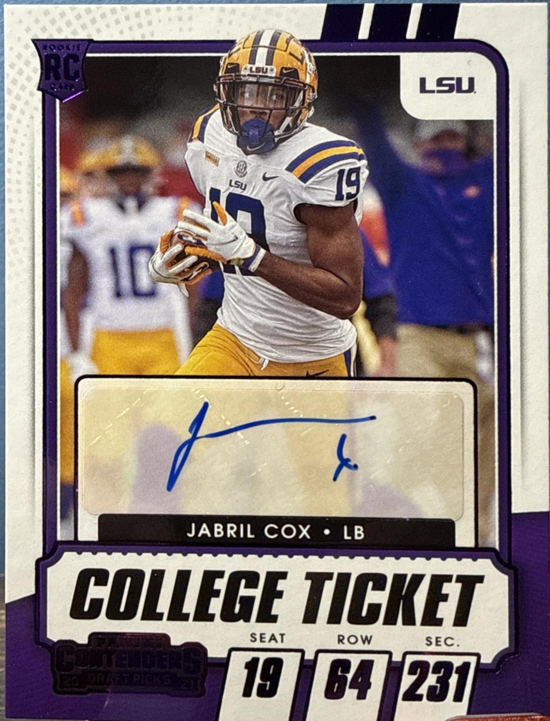 Jabril Cox [Autograph Purple] #201