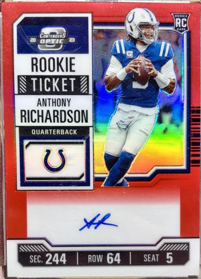 Anthony Richardson [Rookie Ticket Autograph Red White Blue] #102