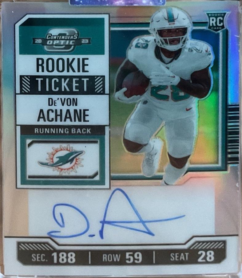 De'Von Achane [Rookie Ticket Autograph Red White Blue] #109