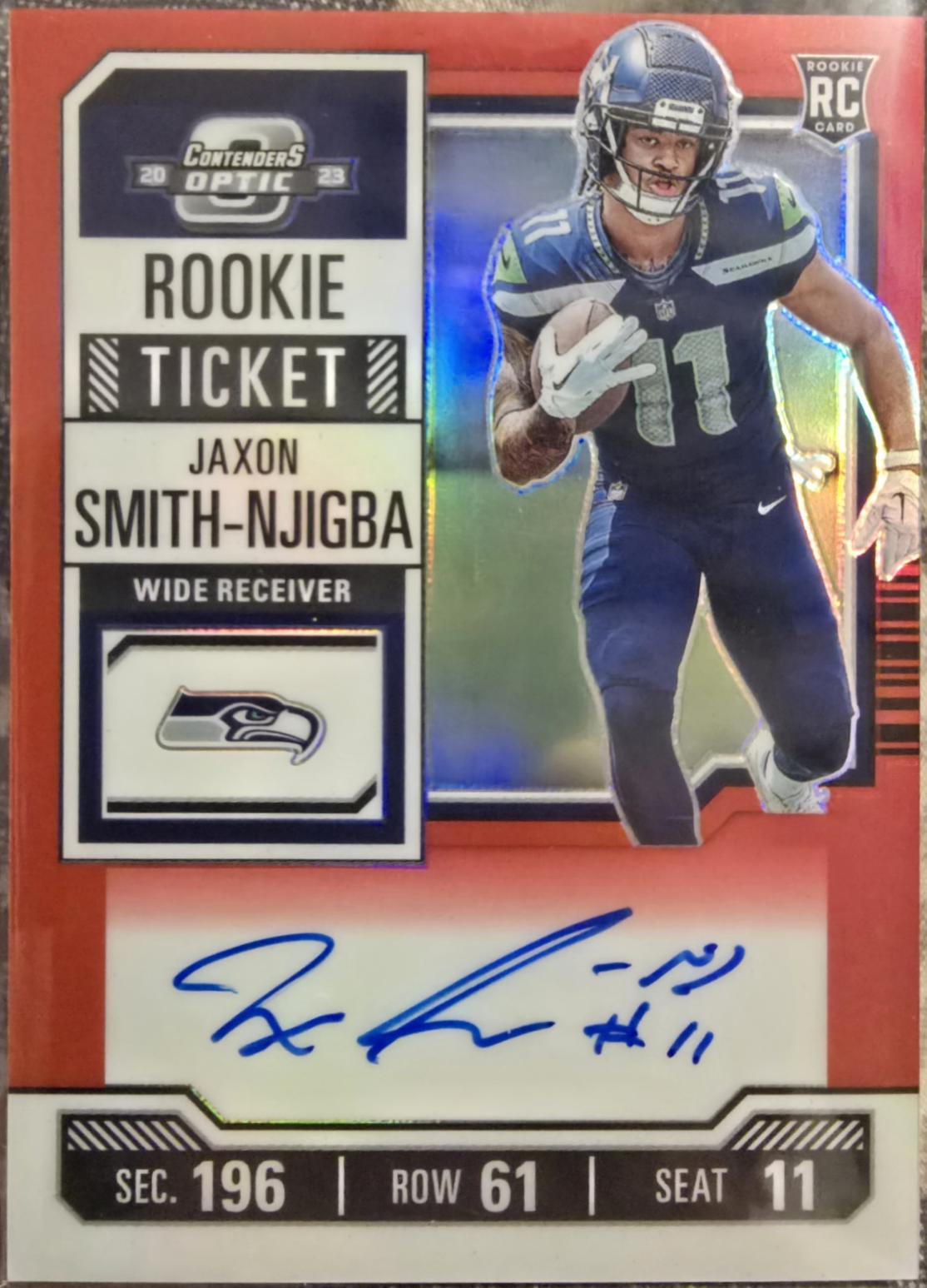 Jaxon Smith-Njigba [Rookie Ticket Autograph Red White Blue] #117