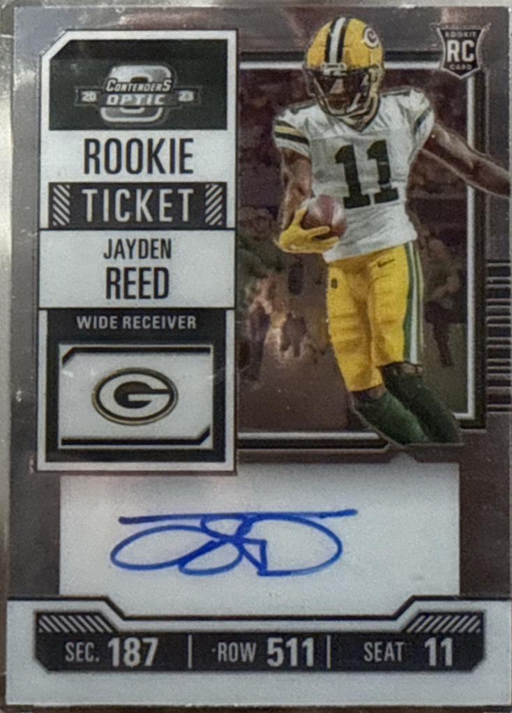 Jayden Reed [Rookie Ticket Autograph Red White Blue] #118