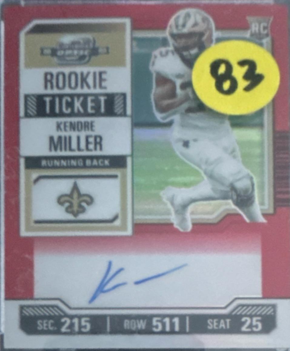 Kendre Miller [Rookie Ticket Autograph Red White Blue] #122