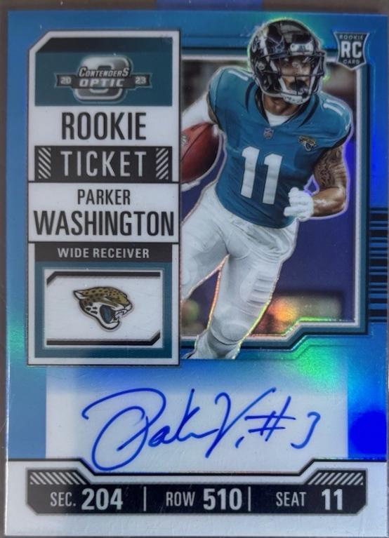 Parker Washington [Rookie Ticket Autograph Red White Blue] #127
