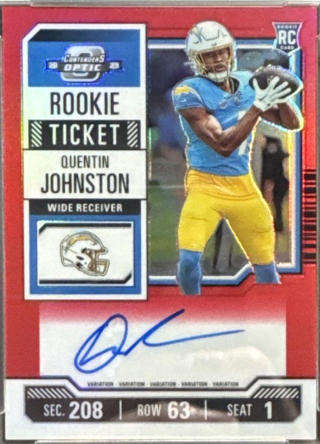Quentin Johnston [Rookie Ticket Autograph Red White Blue] #128