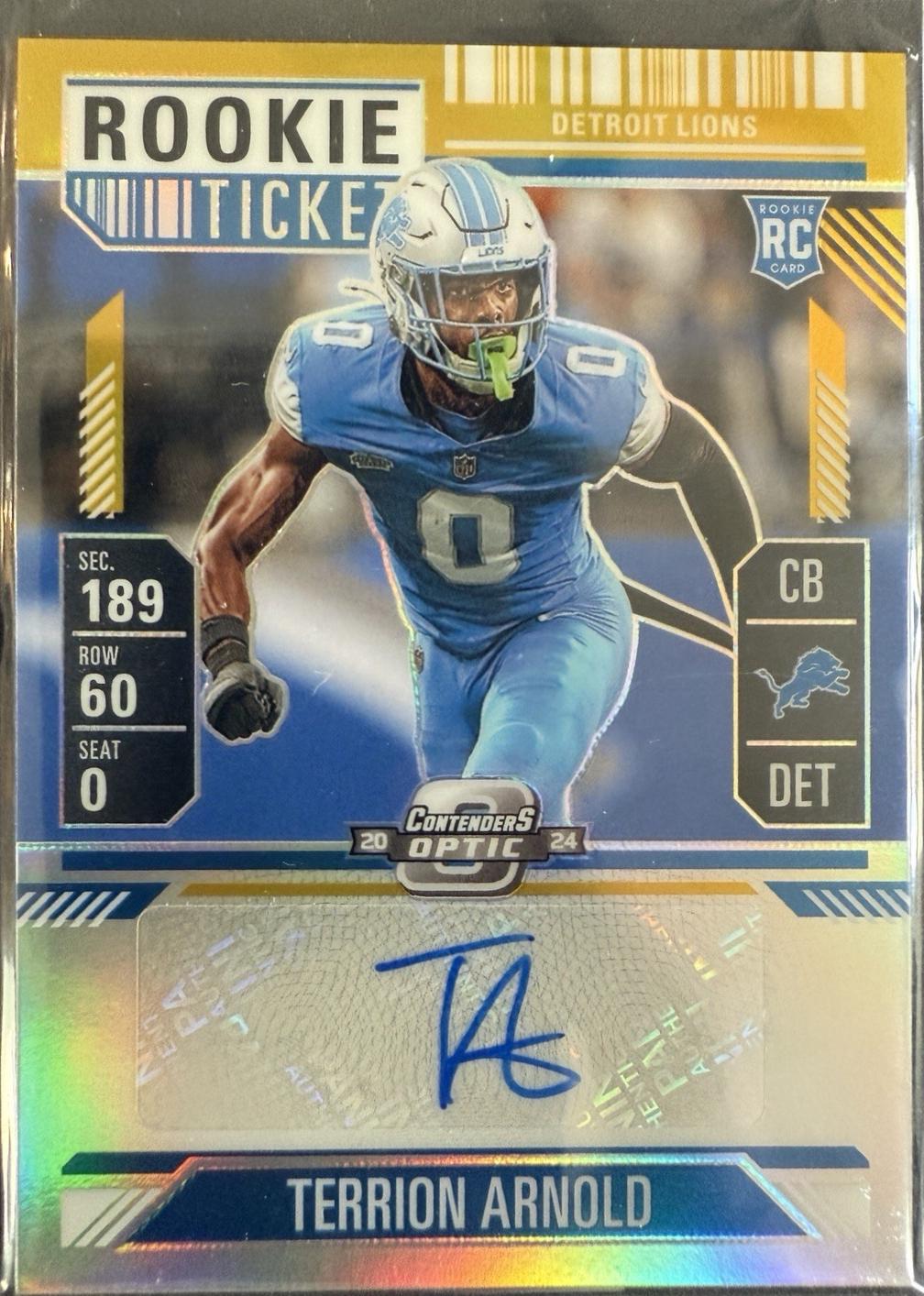 Terrion Arnold [Gold Rookie Ticket Autograph Purple] #146