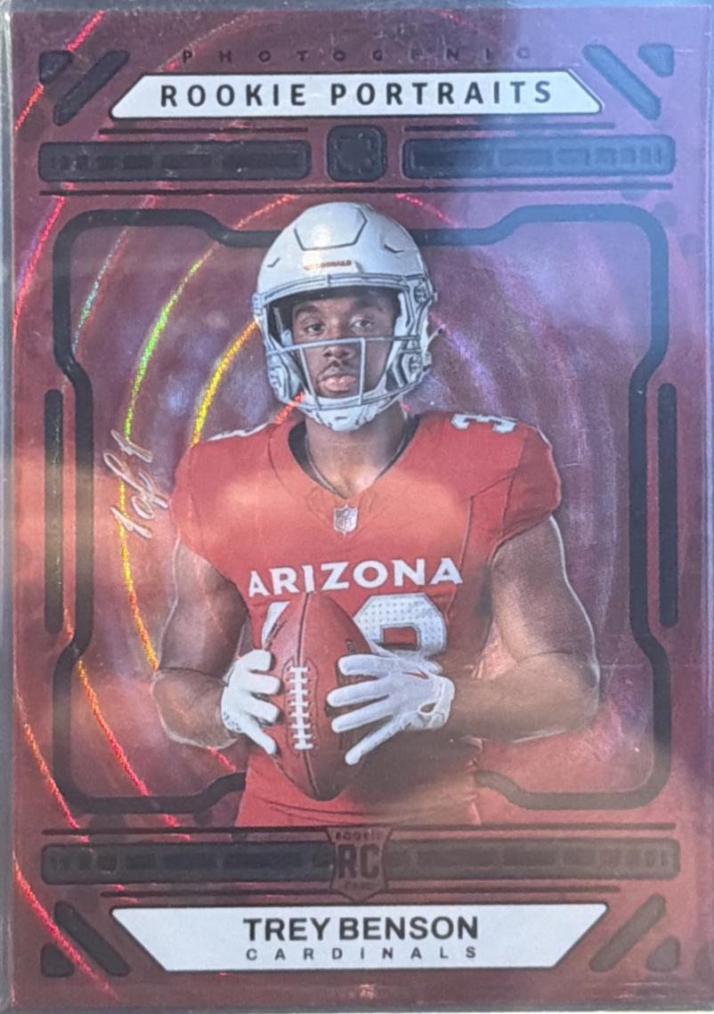 Trey Benson [Black Rookie Portrait Autograph] #170