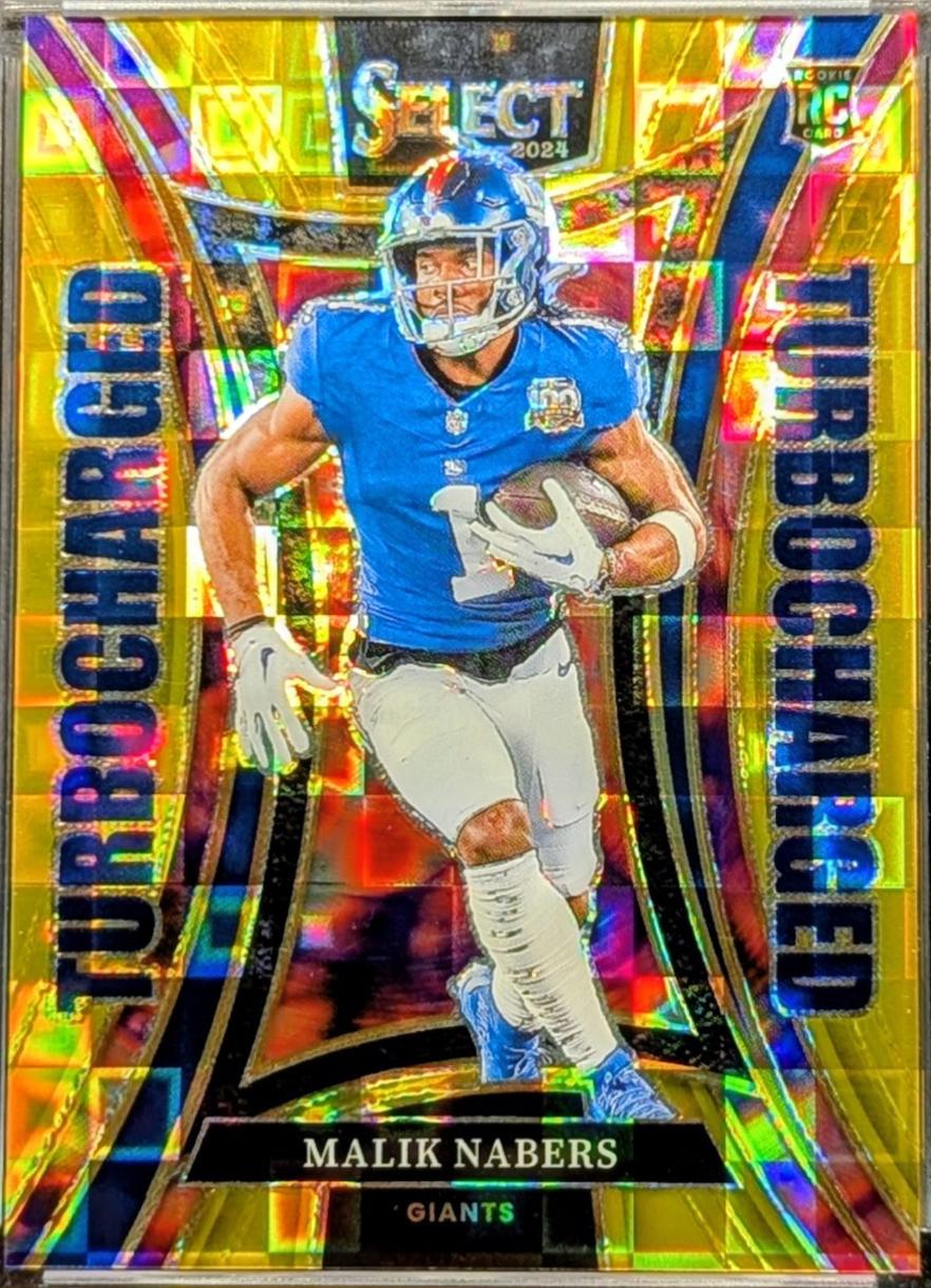 Malik Nabers [Gold Prizm] #15