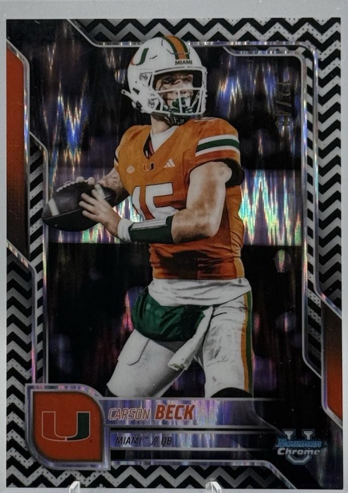 Carson Beck [Black White Stealth Refractor] #138