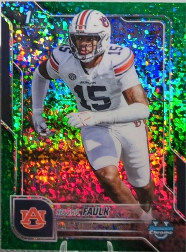 Keldric Faulk [Green Mini-Diamond Refractor] #6