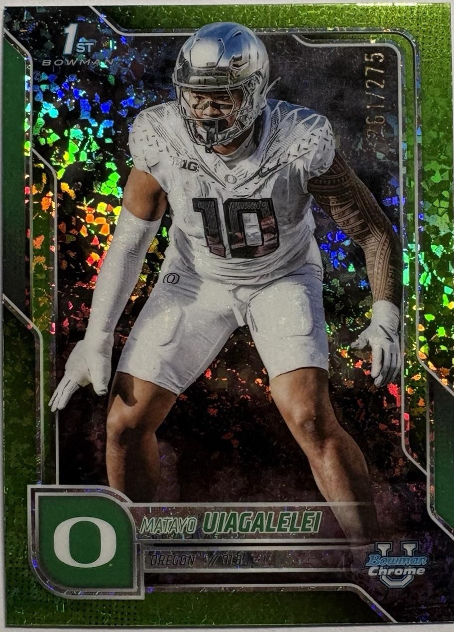 Matayo Uiagalelei [Lime Green Mini-Diamond Refractor] #64