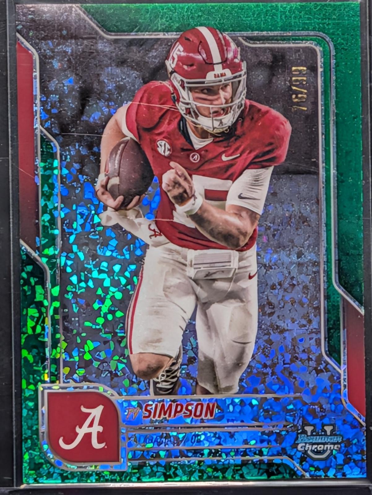 Ty Simpson [Green Mini-Diamond Refractor] #151