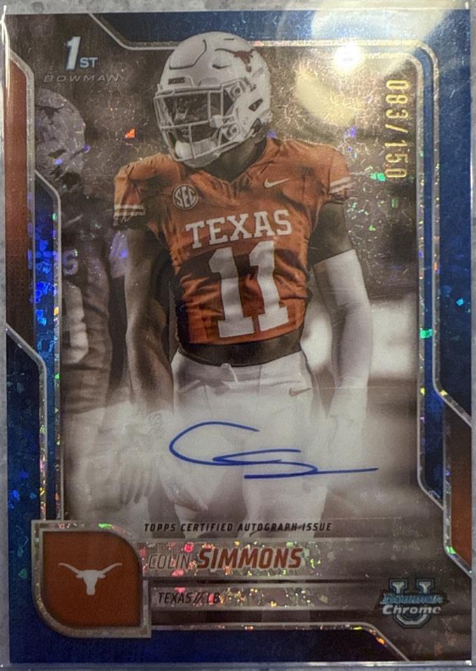 Colin Simmons [Blue Mini-Diamond Refractor] #BCA-CS