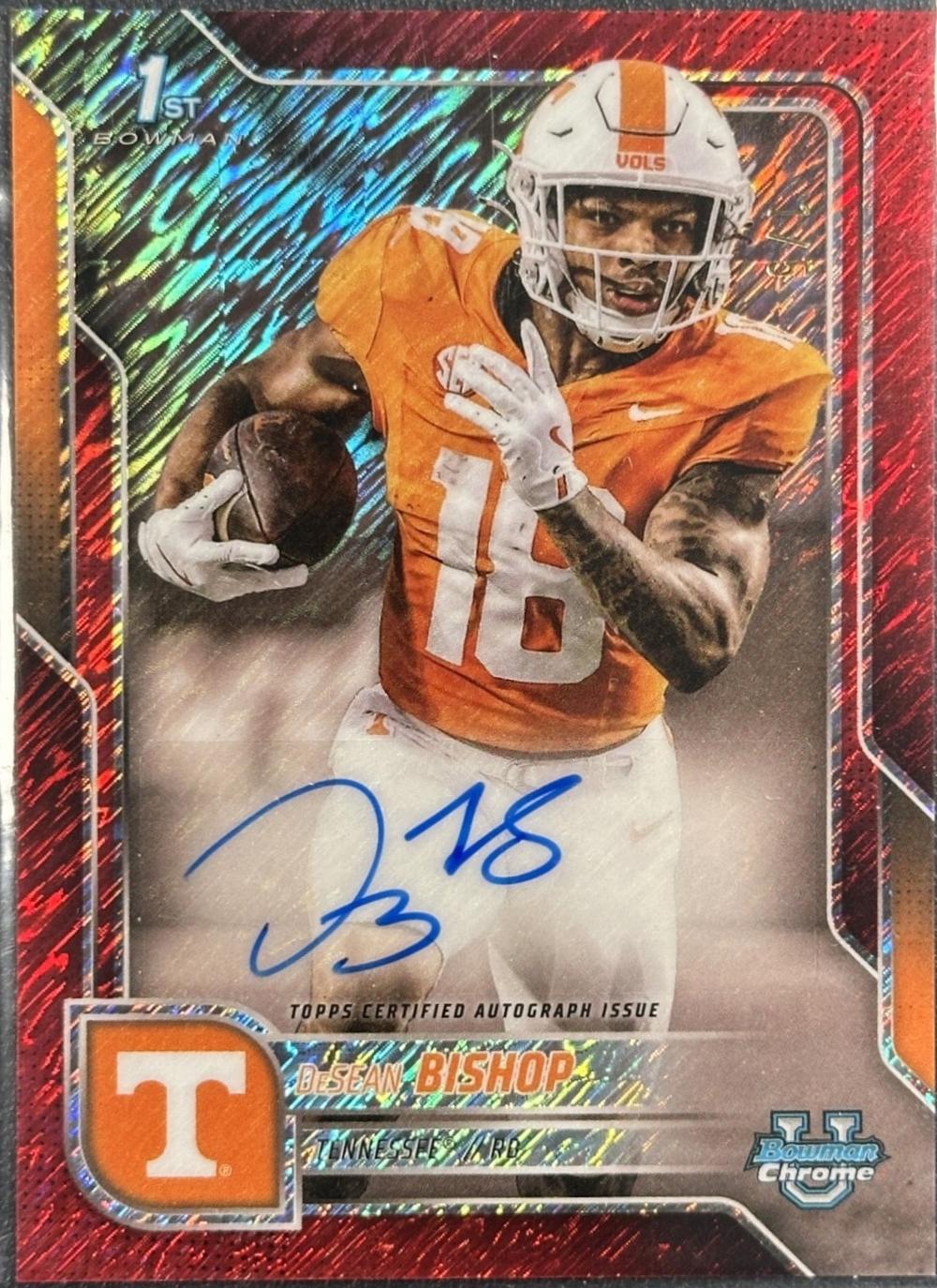 DeSean Bishop [Red Shimmer Refractor] #BCA-DBI