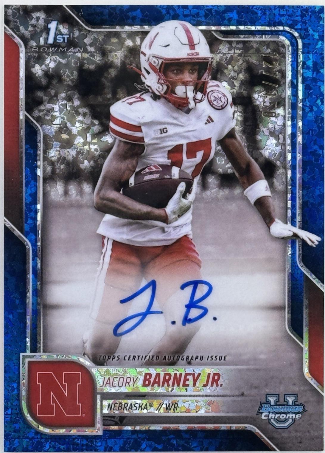 Jacory Barney Jr. [Blue Mini-Diamond Refractor] #BCA-JB