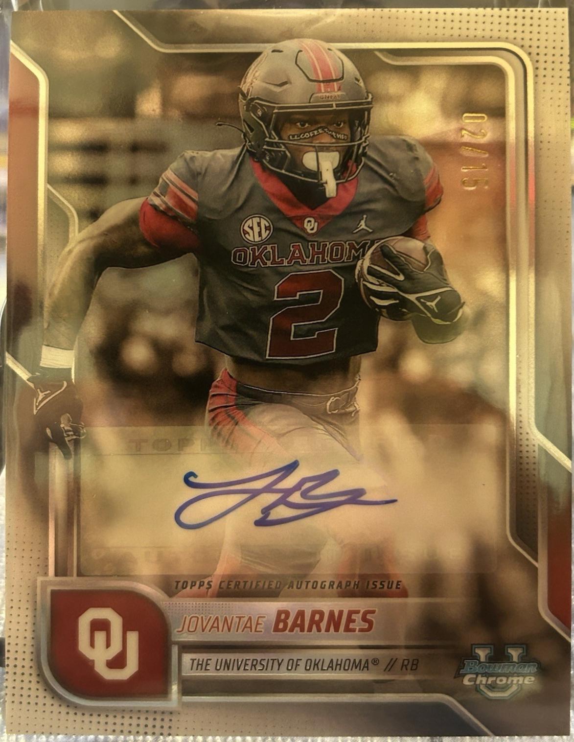 Jovantae Barnes [White Refractor] #BCA-JAV