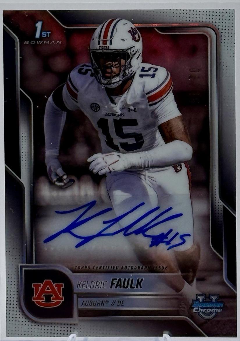 Keldric Faulk [White Refractor] #BCA-KFA