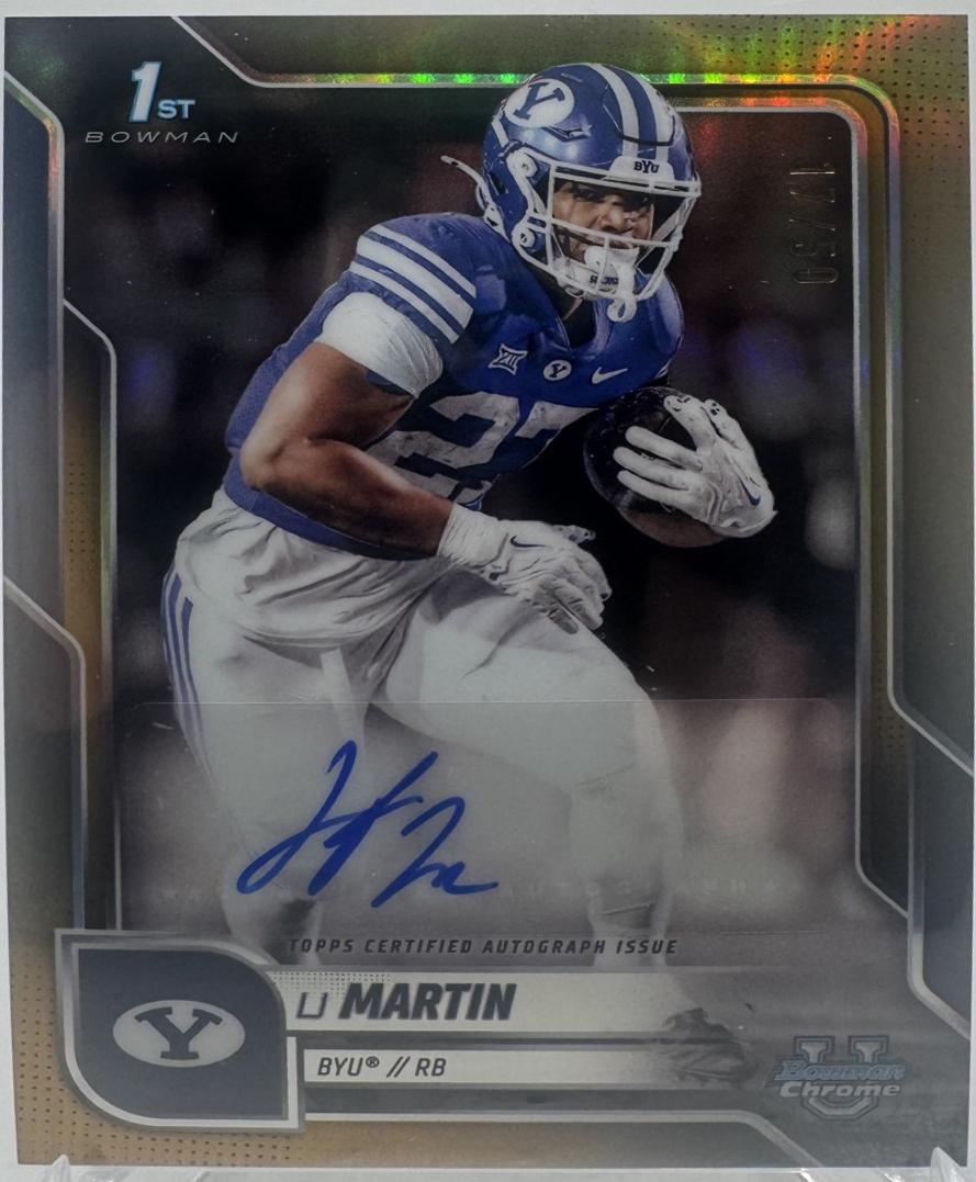 LJ Martin [Gold Refractor] #BCA-LM