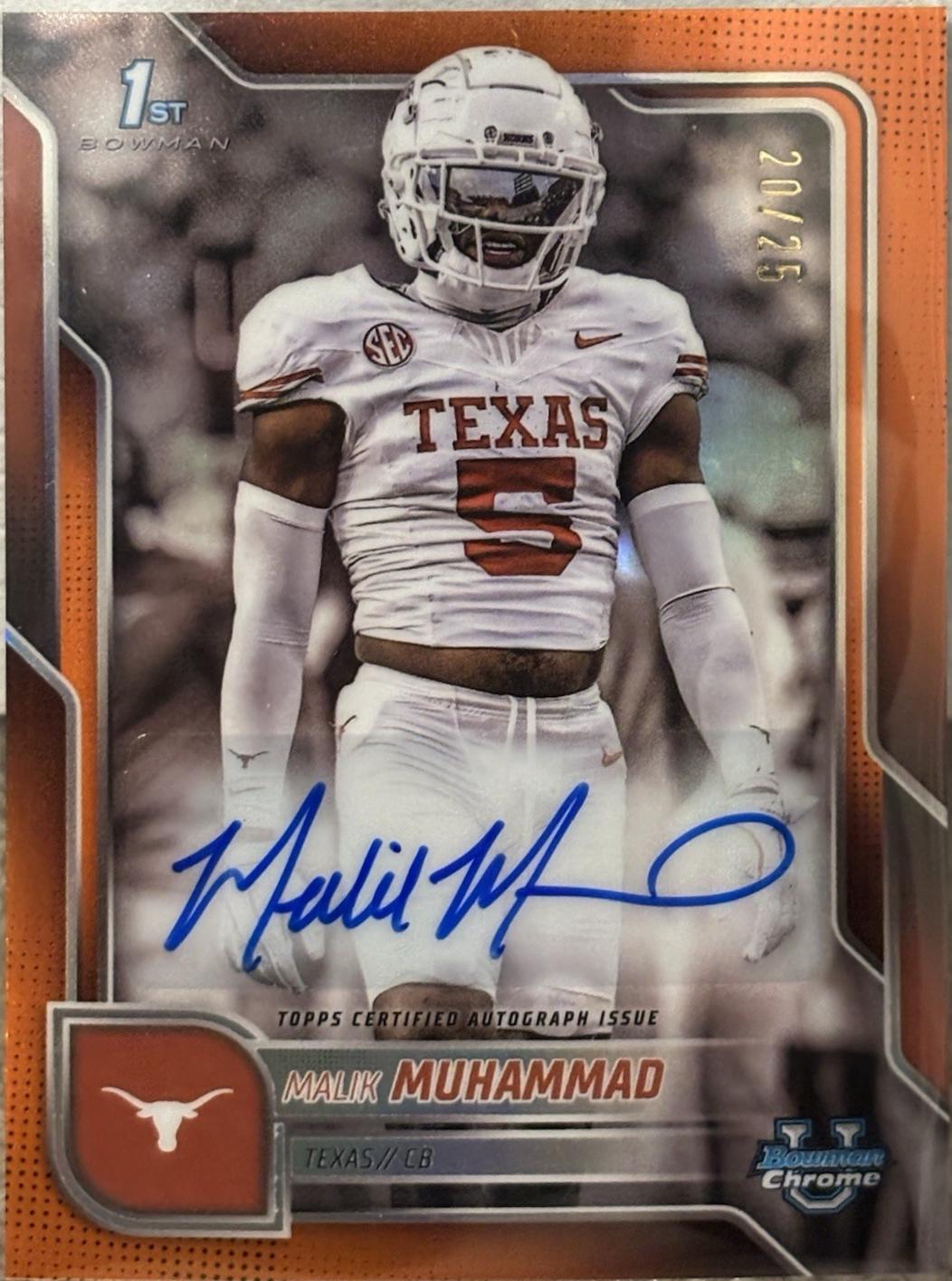 Malik Muhammad [Orange Refractor] #BCA-MMU