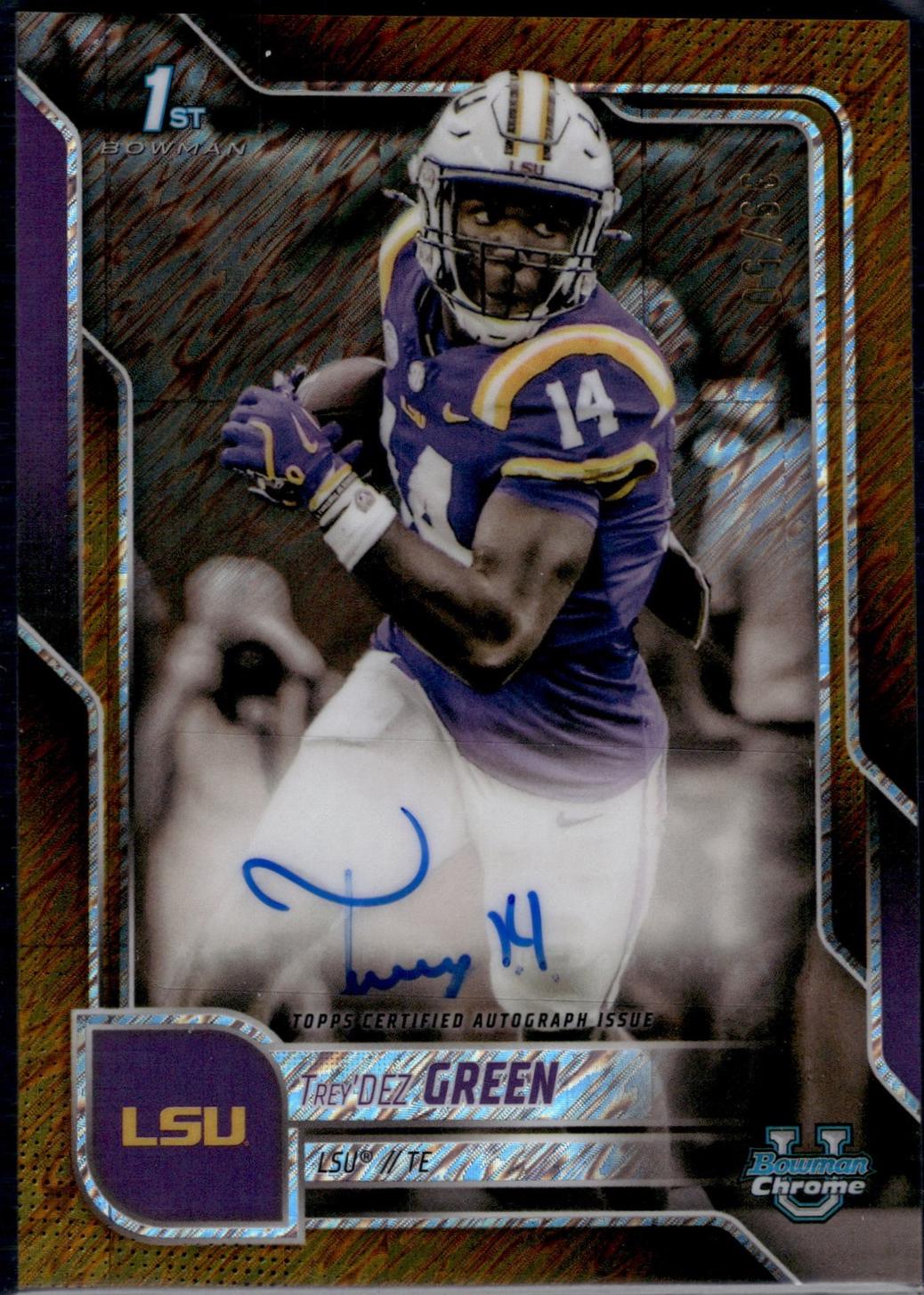 Trey'Dez Green [Gold Shimmer Refractor] #BCA-TDW