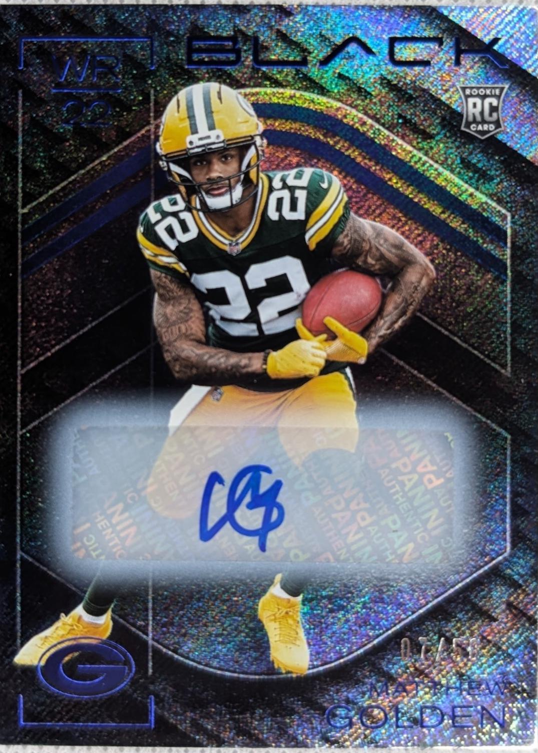 Matthew Golden [Sapphire Rookie Autograph] #160