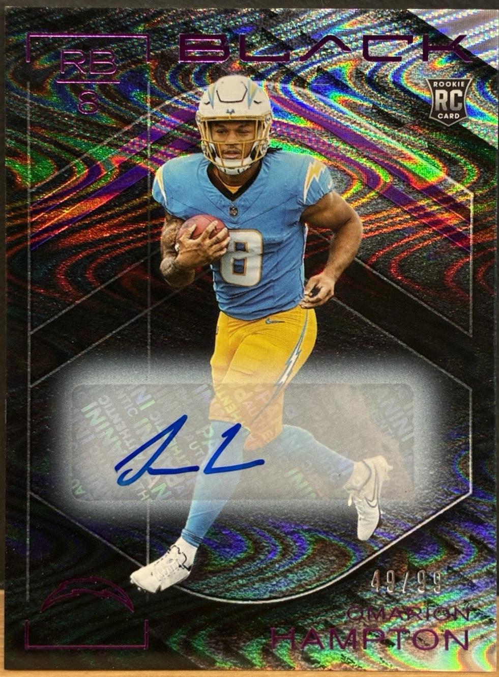 Omarion Hampton [Royal Rookie Autograph] #103