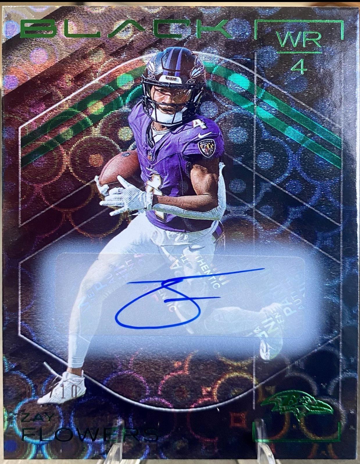 Zay Flowers [Emerald Autograph] #64