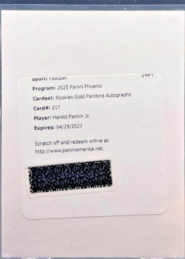 Harold Fannin Jr. [Gold Pandora Autograph] #217