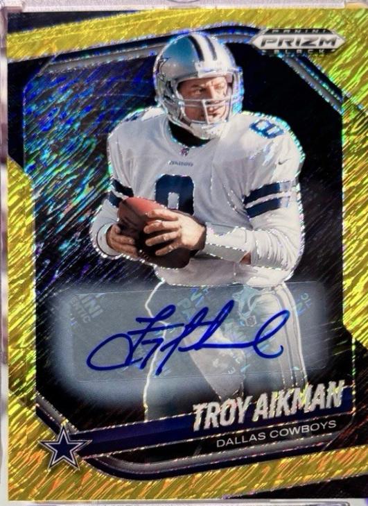 Troy Aikman [Autograph Gold Shimmer] #45