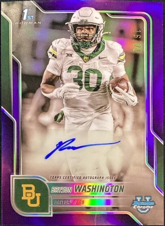 Bryson Washington [Purple Refractor] #BCA-BWA