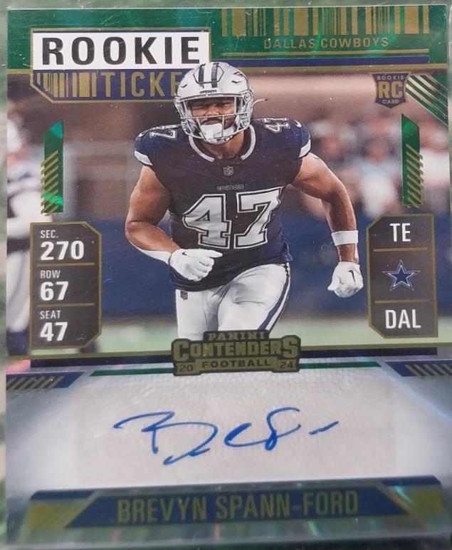 Brevyn Spann-Ford [Green Pulsar Rookie Ticket Autograph Silver] #175