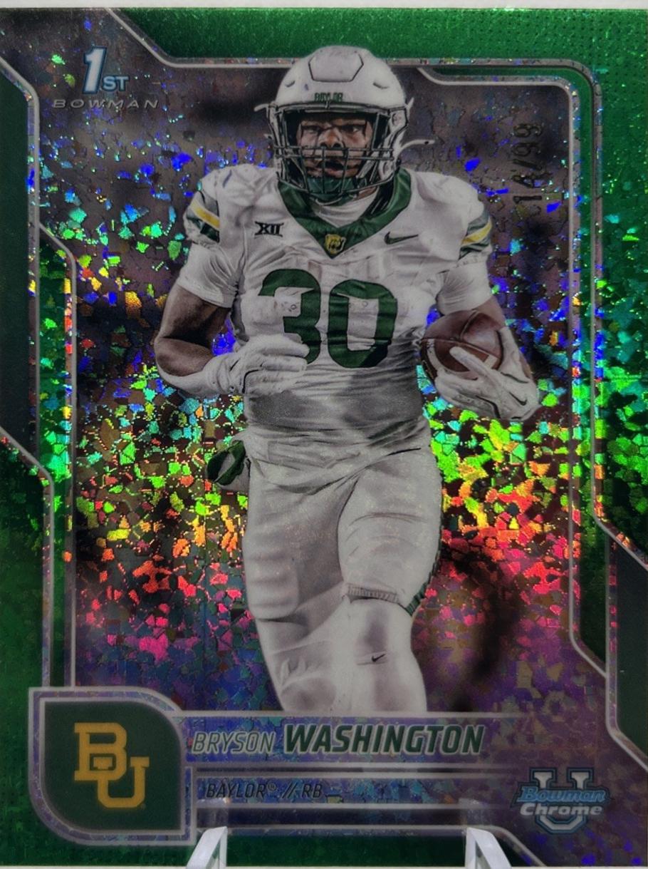 Bryson Washington [Green Mini-Diamond Refractor] #56