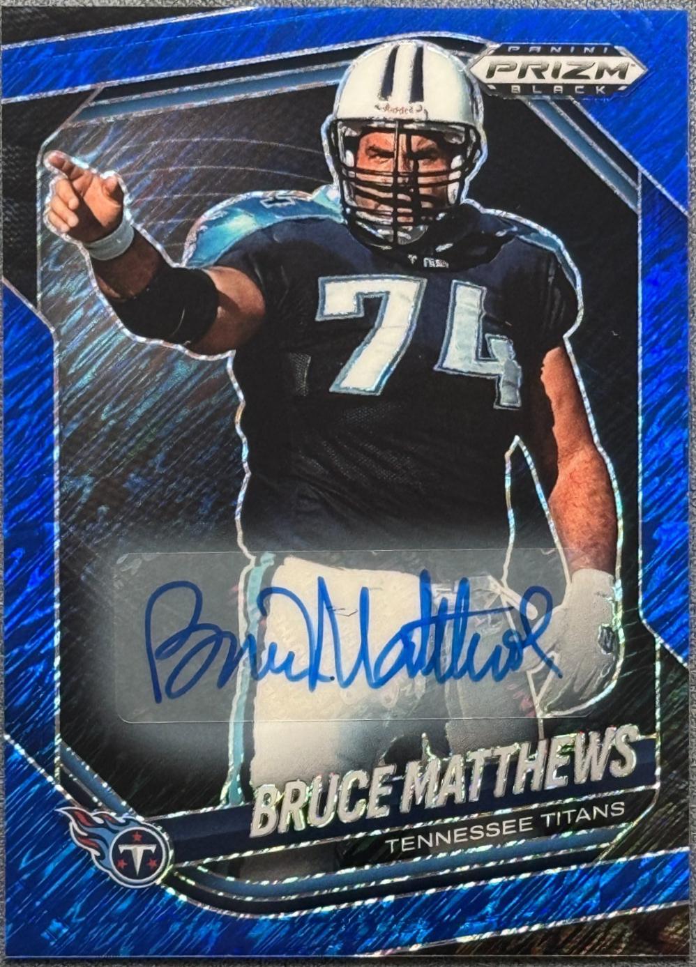 Bruce Matthews [Autograph Blue Shimmer] #146
