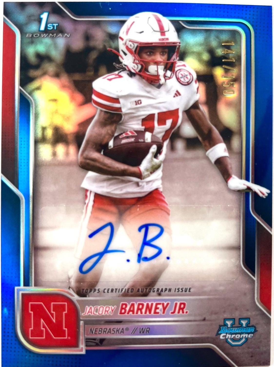Jacory Barney Jr. [Blue Refractor] #BCA-JB