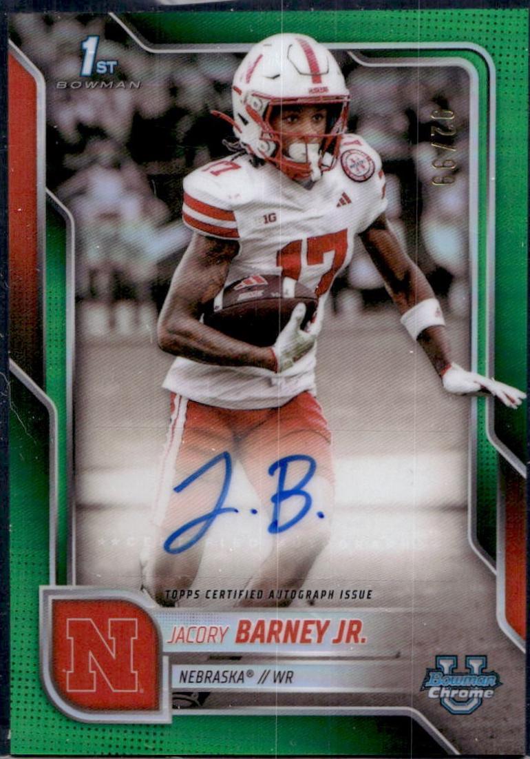 Jacory Barney Jr. [Green Refractor] #BCA-JB