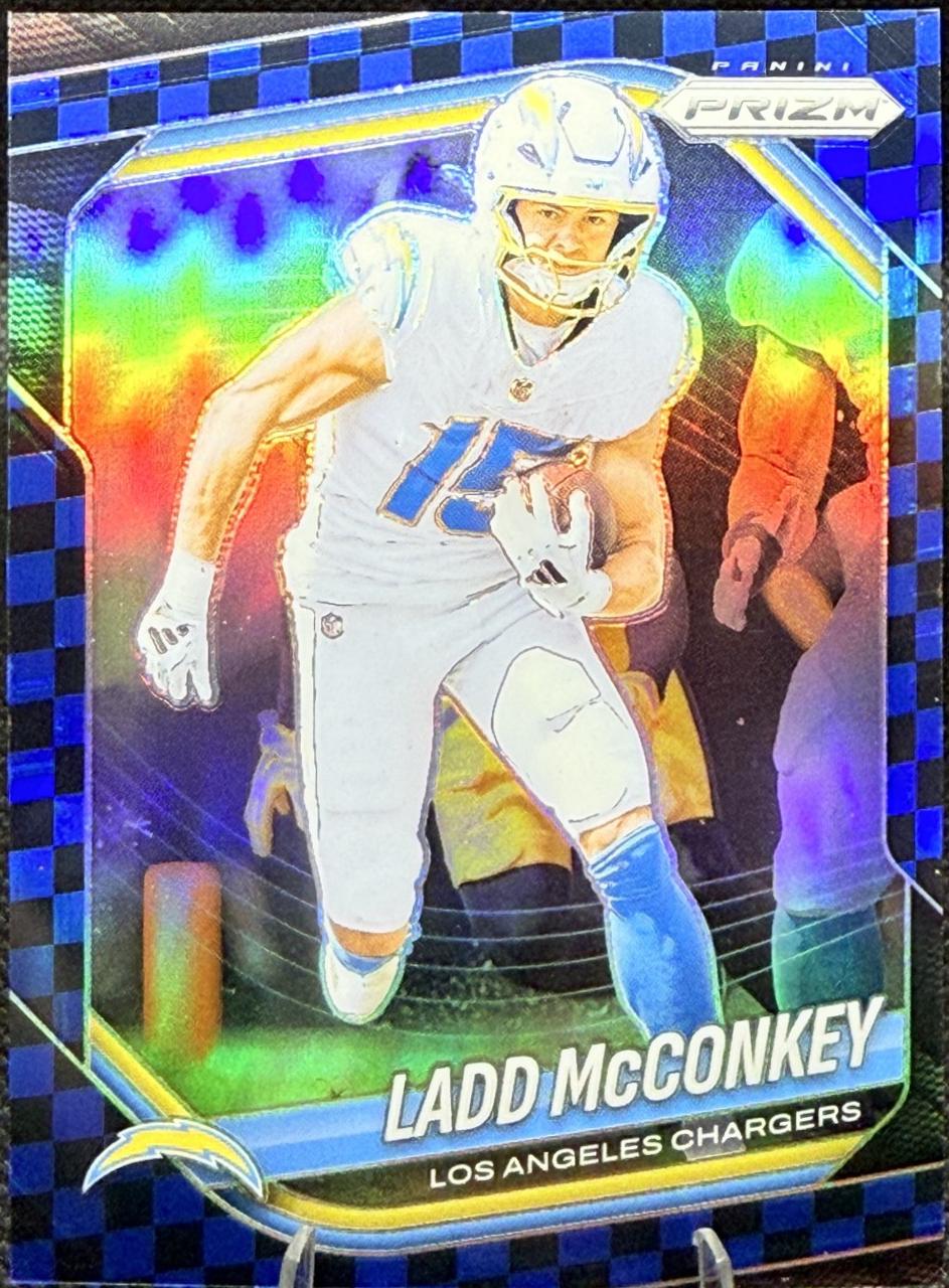 Ladd McConkey [Black Blue Checker] #18