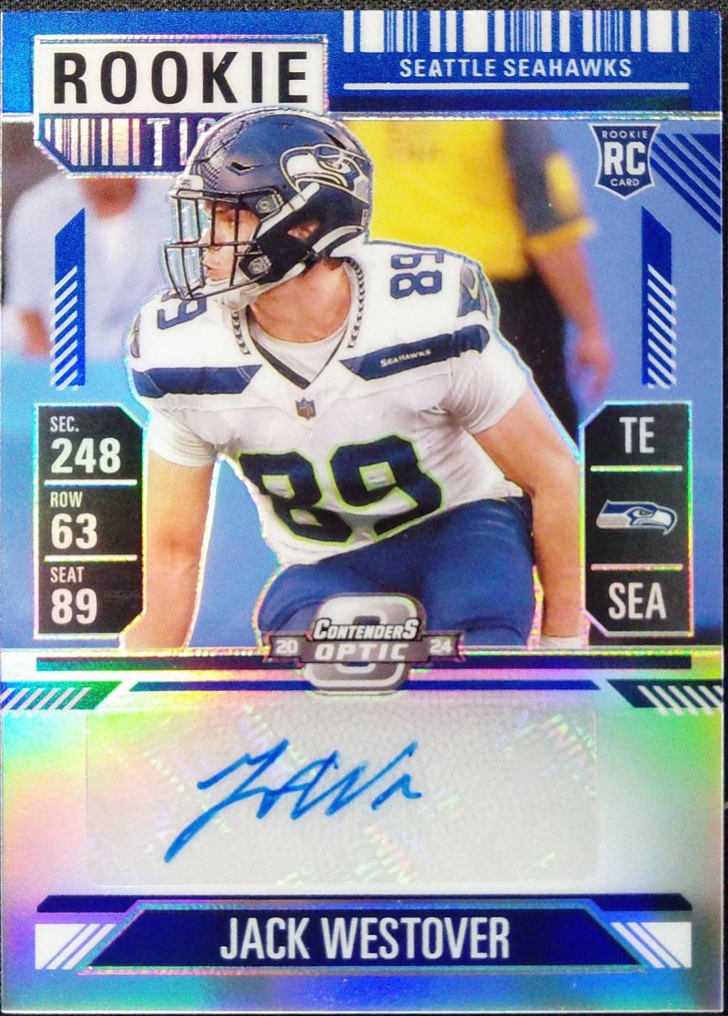 Jack Westover [Blue Rookie Ticket Autograph Silver] #172