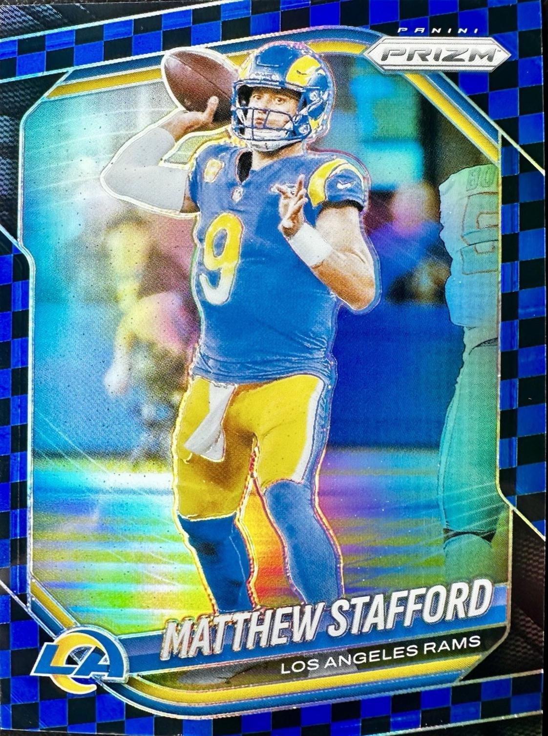 Matthew Stafford [Black Blue Checker] #21