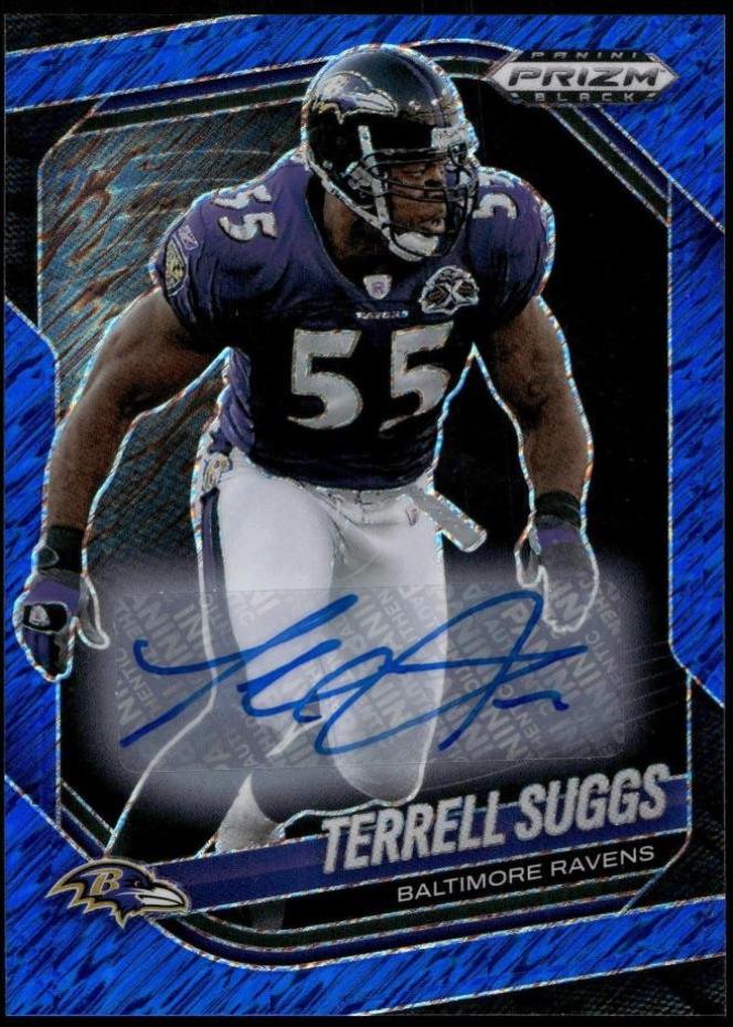 Terrell Suggs [Autograph Blue Shimmer] #9